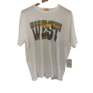 Mother The Sleep-Over West Ringer Short Sleeve Tee Shirt, Size Large